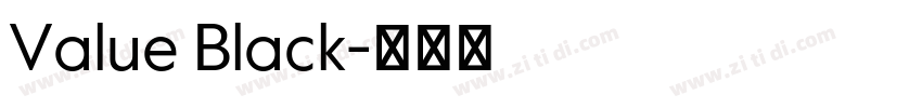 Value Black字体转换